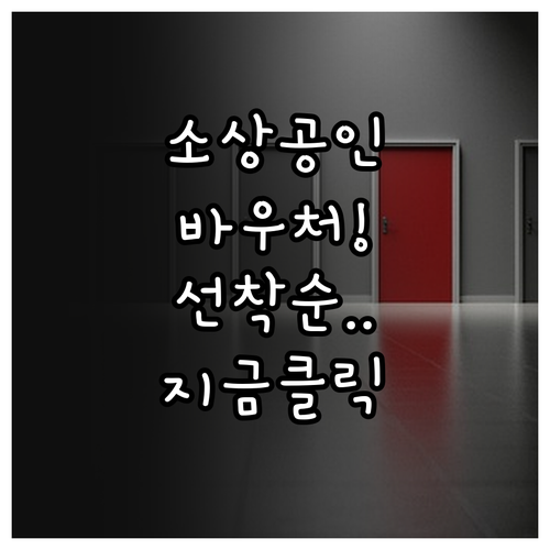 영세 소상공인 경영안정 바우처 선착순..