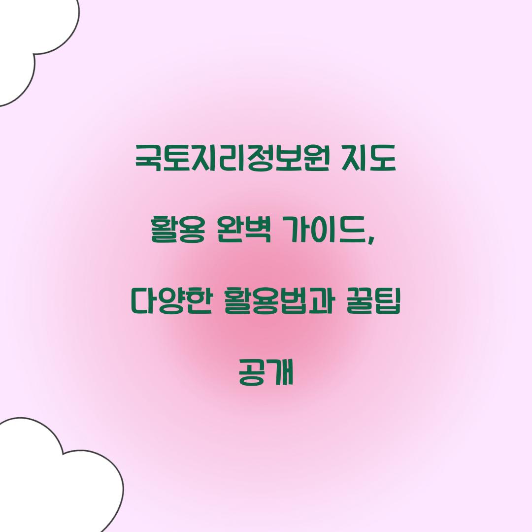 국토지리정보원 지도 활용 완벽 가이드