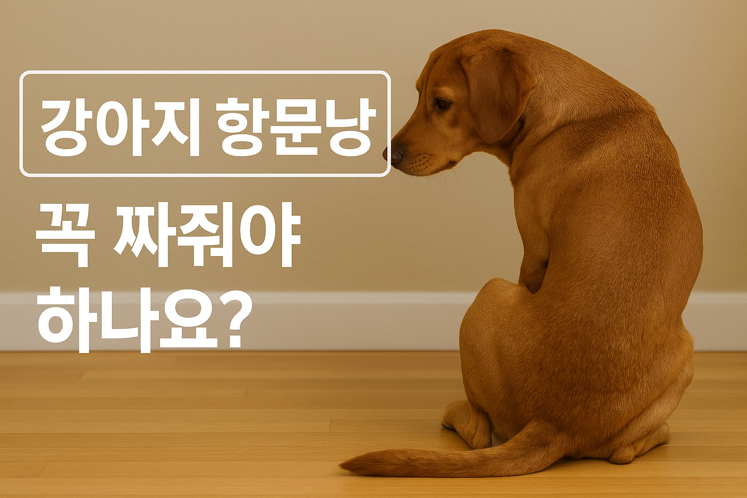 강아지 항문낭 이미지