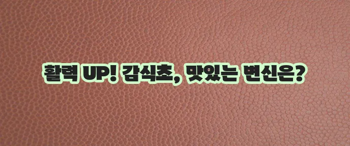 감식초 효능과 간편 레시피