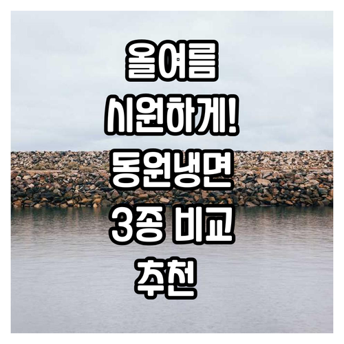 올여름 시원하게! 동원 냉면 3종 비..