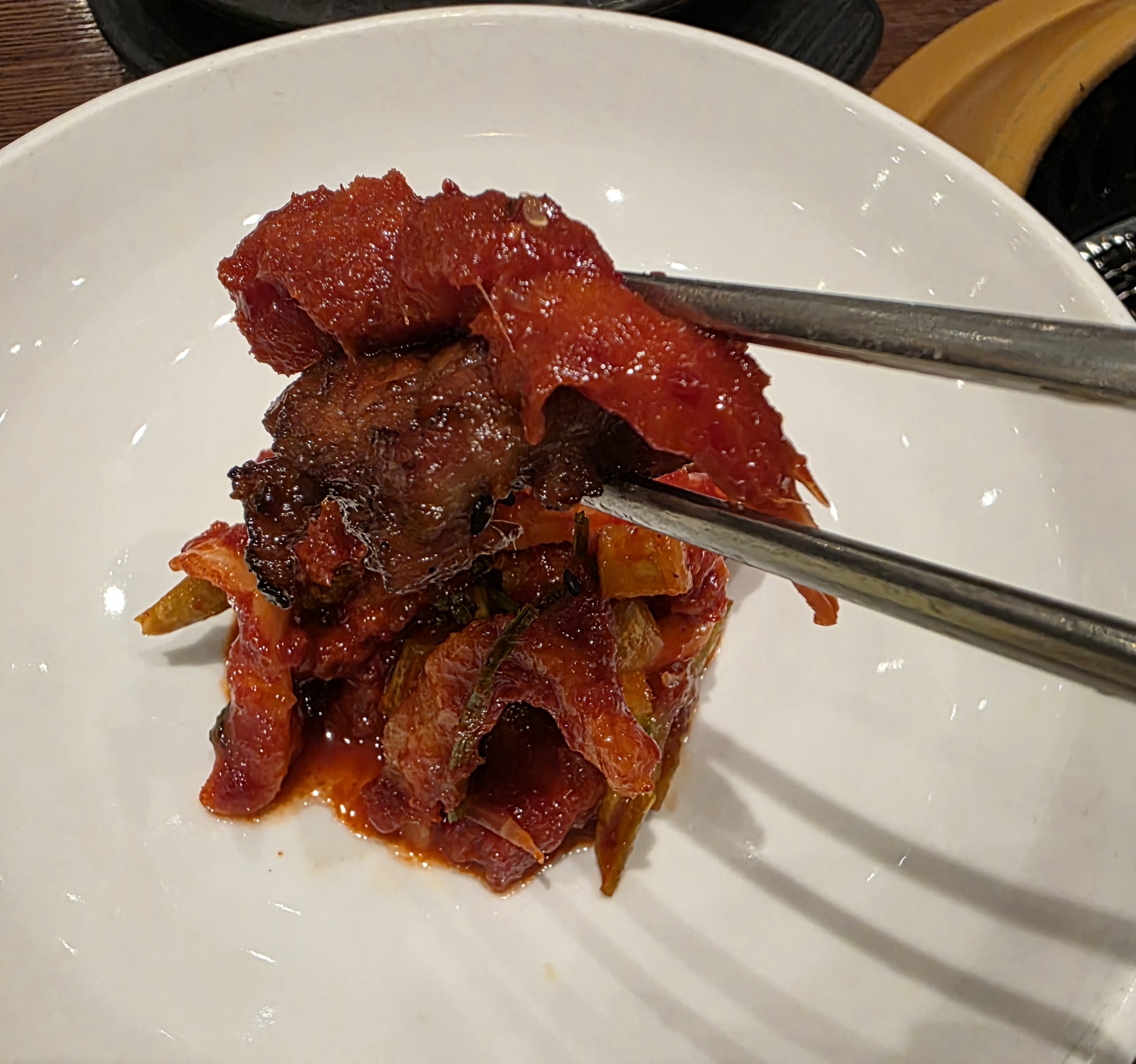훈장골 기본찬 잡채 샐러드 가오리무침