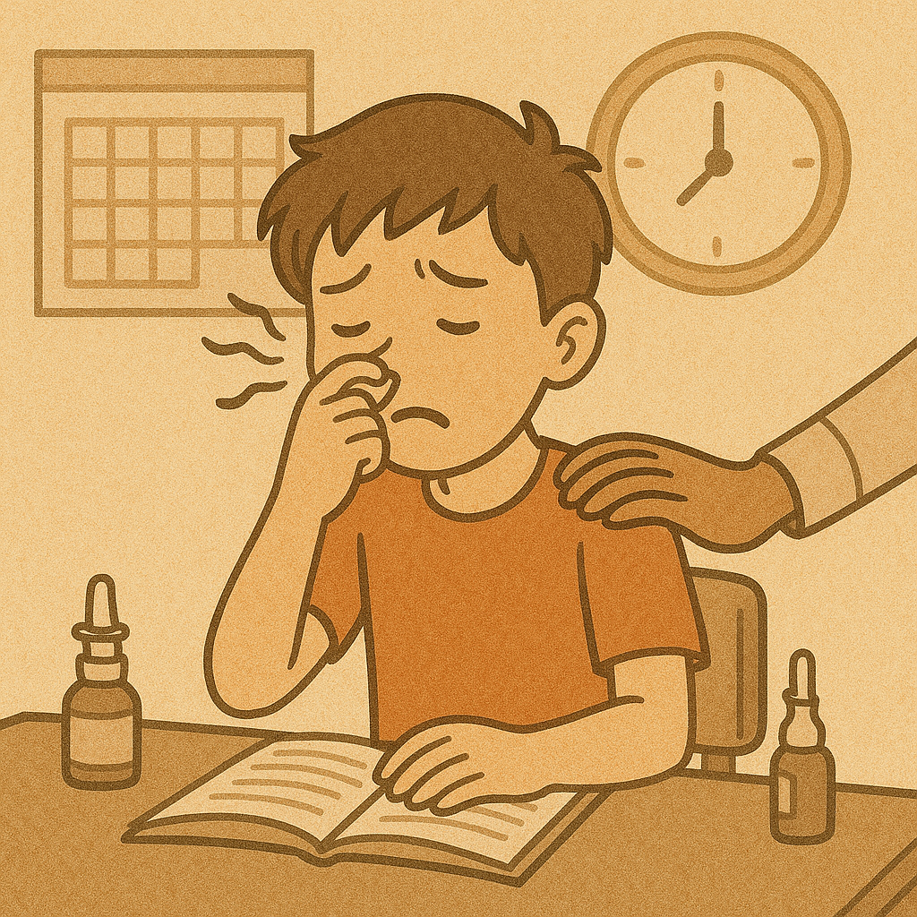 만성 비염에서 벗어나기 위한 학령기 후기의 집중 관리법에 대한 이미지