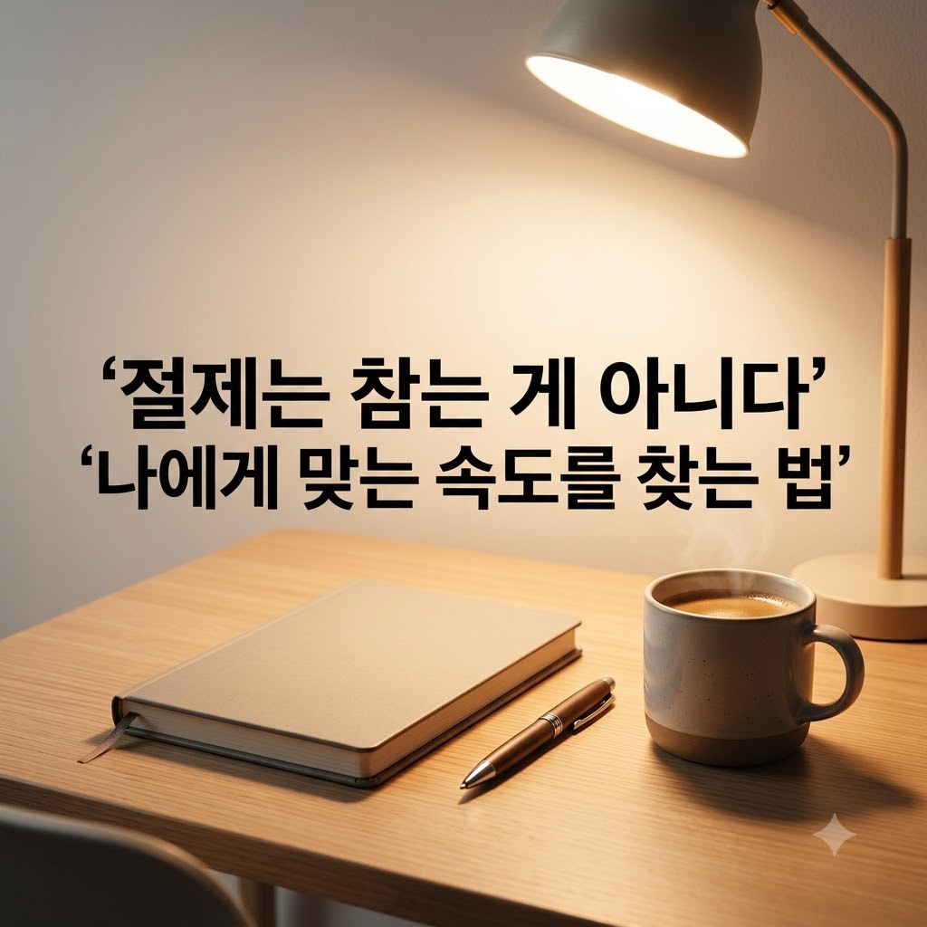 절제는 참는 게 아니다 나에게 맞는 속도를 찾는 법