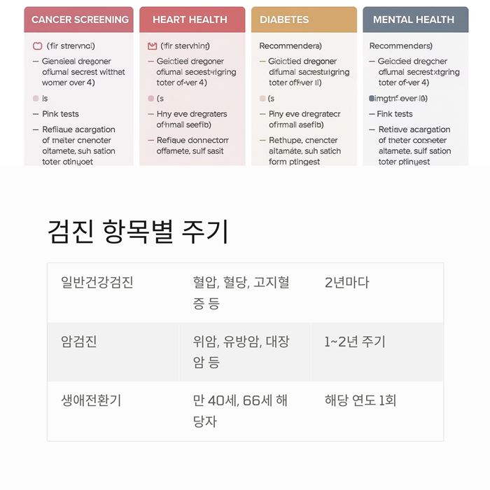 국가건강검진 항목 대상자 예약 결과조회 연기신청 요약 이미지