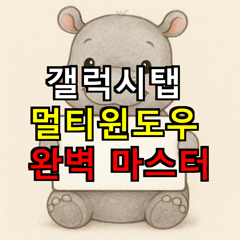 갤럭시탭 멀티윈도우 완벽 마스터