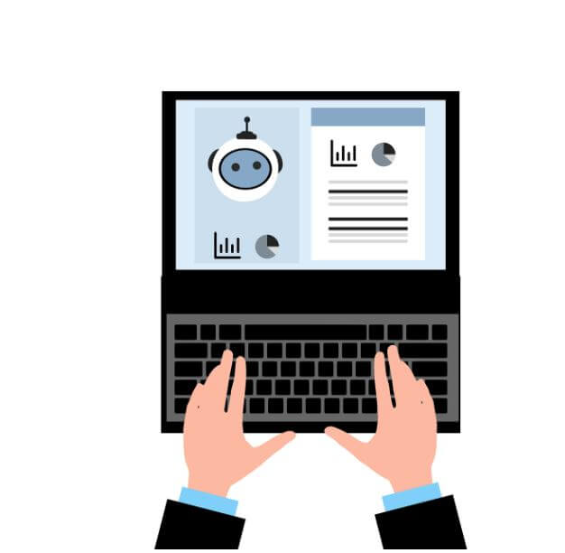 노트북으로 회계 작업을 하고 있는 모습