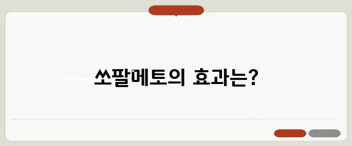 쏘팔메토 전립선 건강 도움될까 남성에게 추천하는 이유