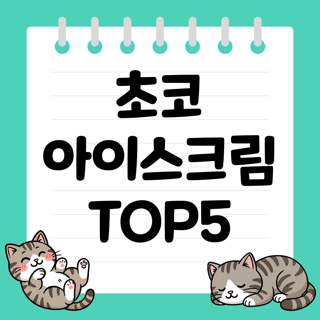2025년 달콤한 초코 아이스크림 추천 순위 TOP5