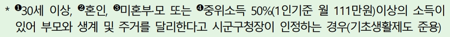 청년 월세 보증금 지원 자격조건