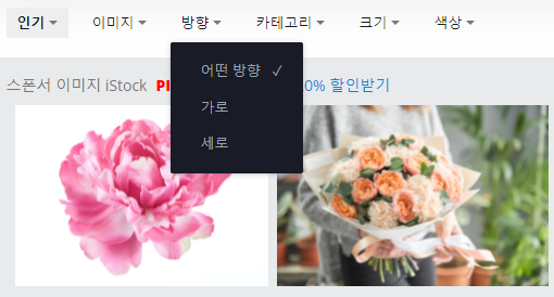 픽사베이(Pixabay) 검색 필터링 방향