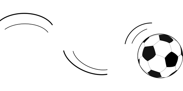 축구공이 굴러가는 이미지 사진