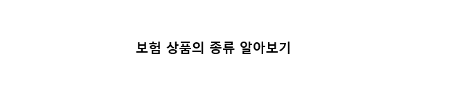 보험상품의종류