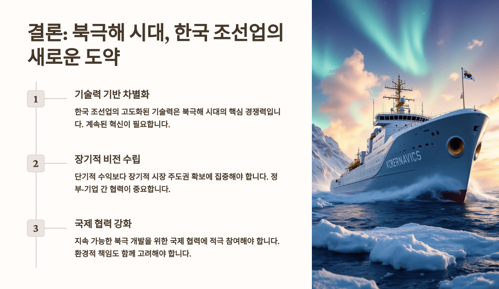 결론: 북극해 시대, 한국 조선업의 새로운 도약