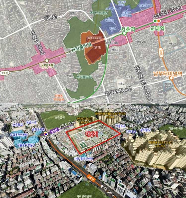 국군사령부 부지 위치