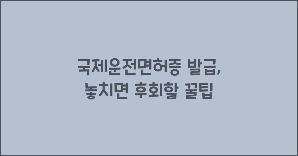 국제운전면허증
