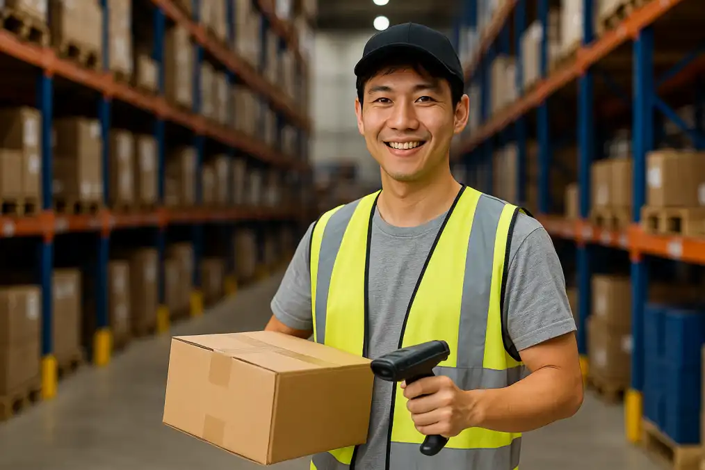 물류센터에서-일하고-있는-남성의-모습