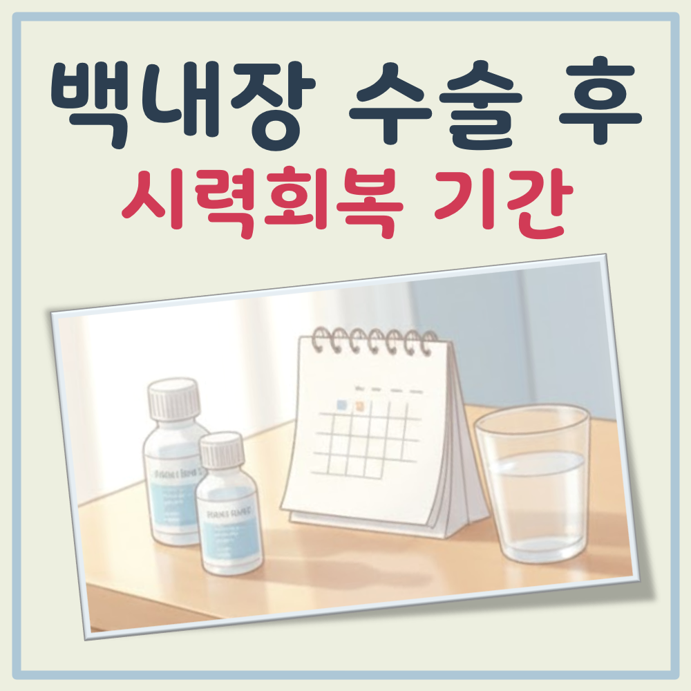 백내장 수술후 시력회복 기간 대표 이미지