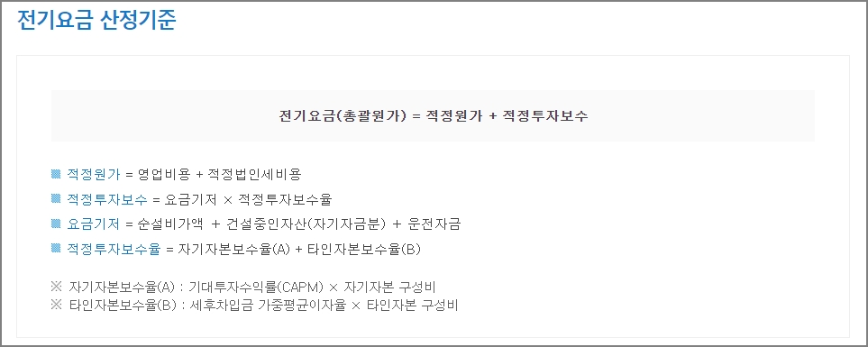 전기요금 산정기준