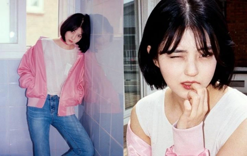 한소희 과거 어렸을 적 단발 머리 모습