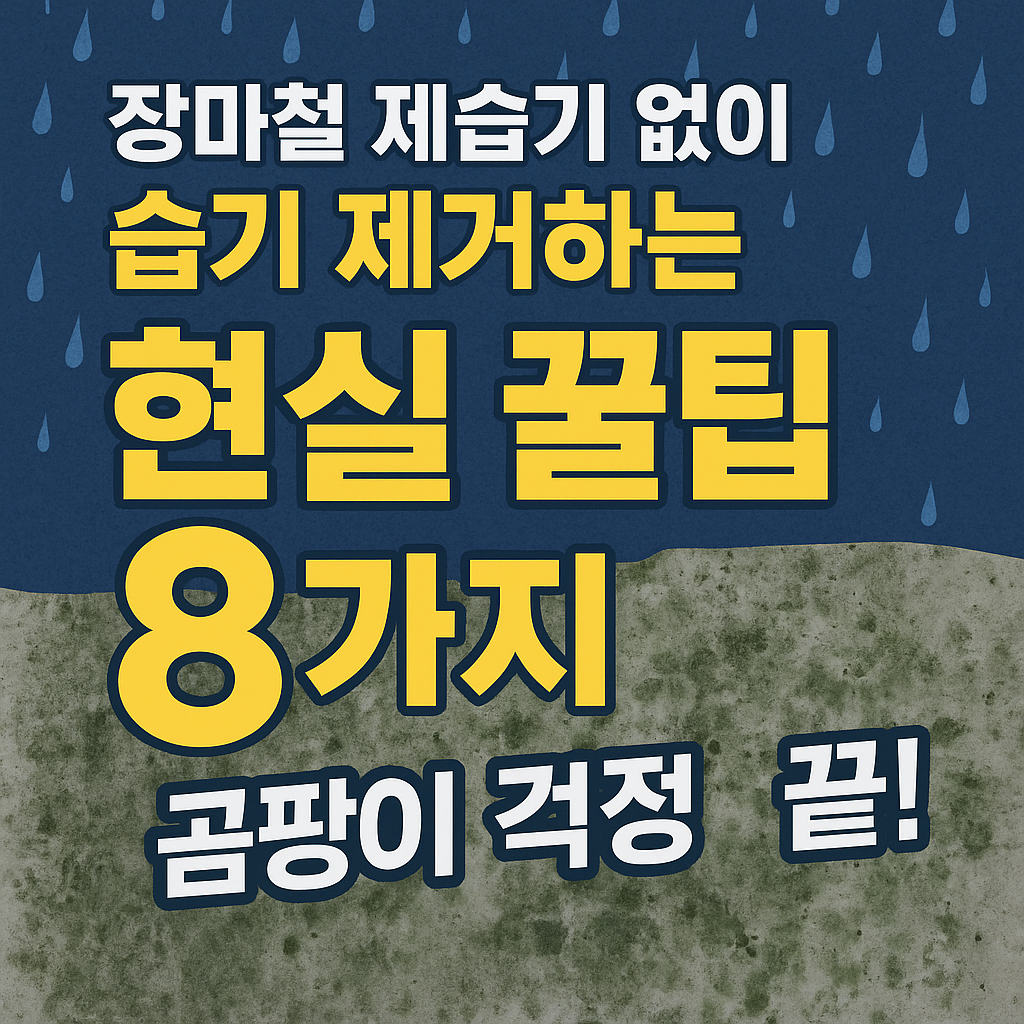 장마철 제습기 없이 습기 제거하는 현실 꿀팁 8가지｜곰팡이 걱정 끝!