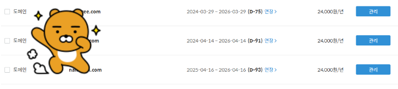 가비아도메인 설정
