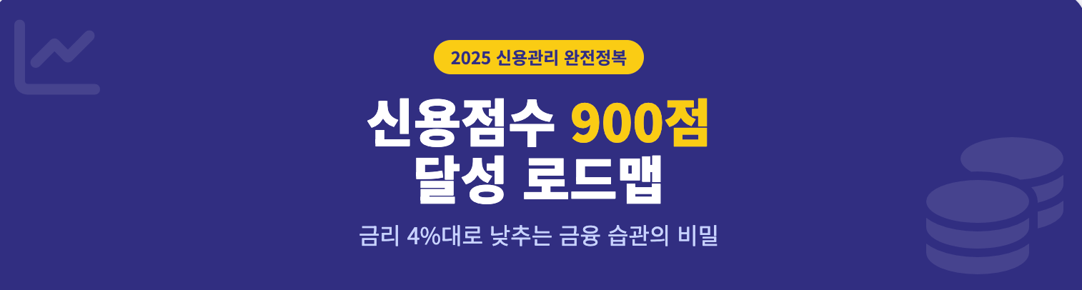 신용점수 900점 달성 로드맵 인포그래픽