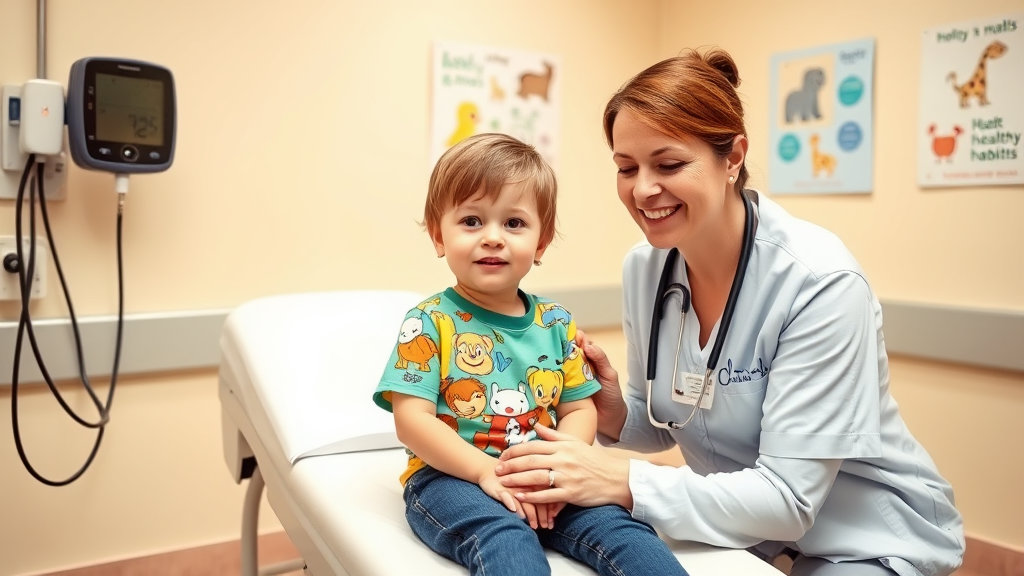병원에 검진받는 아이