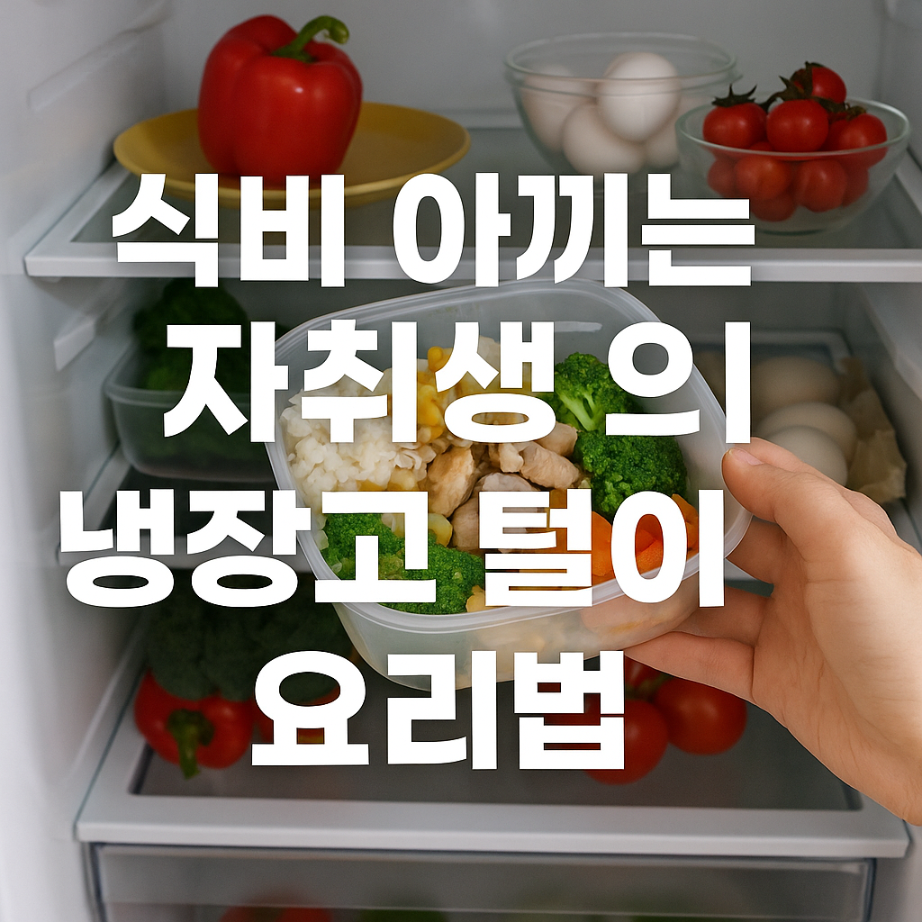 식비 절약 자취생을 위한 냉장고 털이 요리법 7선