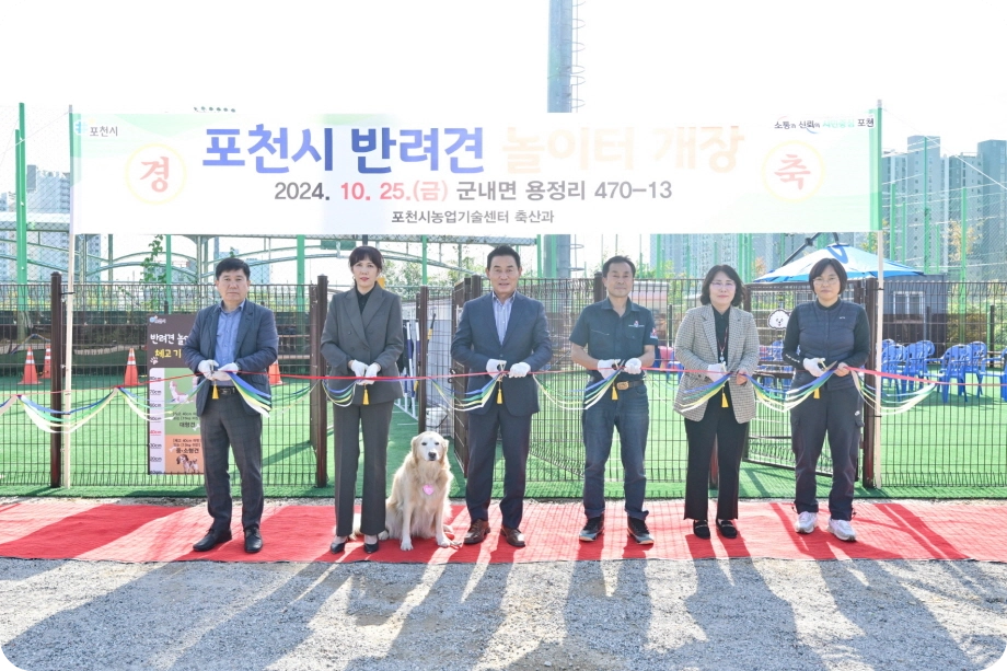 군내면 용정리 종합운동장 포천시 반려견 놀이터 개장 위치 시설 이용 시간 방법 강아지 운동장