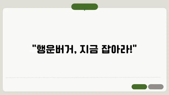 맥도날드 모든 메뉴 가격 햄버거 종류 행운버거