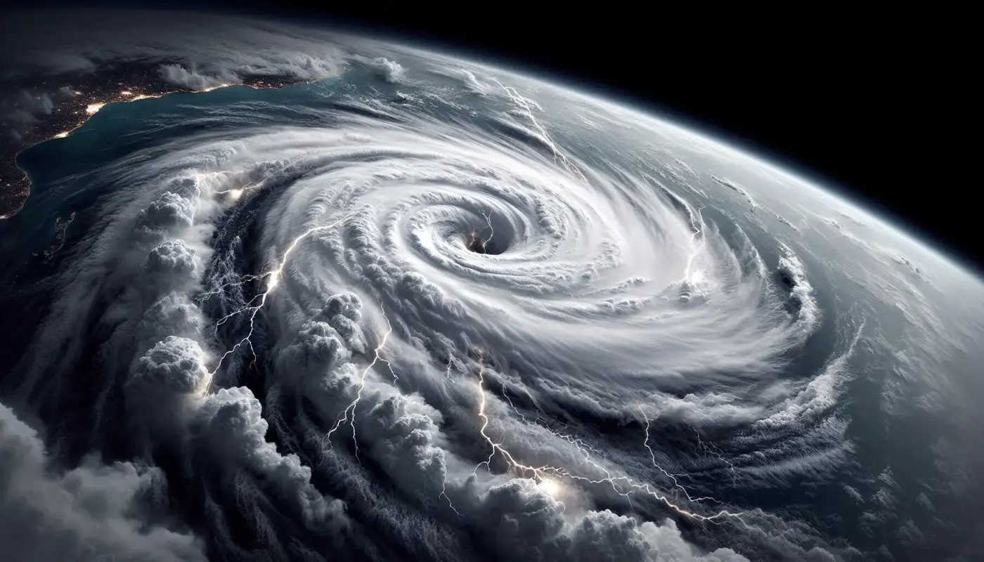 우주에서-바라본-지구의-태풍-위성사진