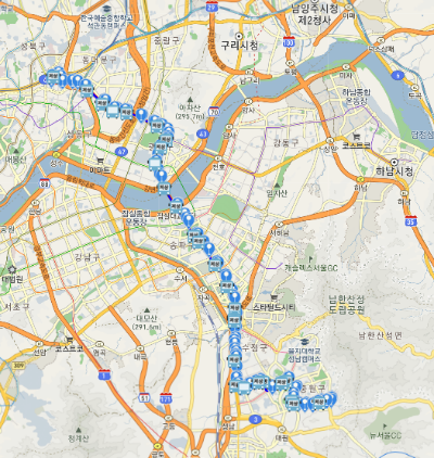 303번버스 노선도