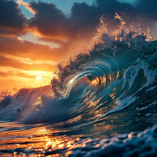 Surfing in the sea