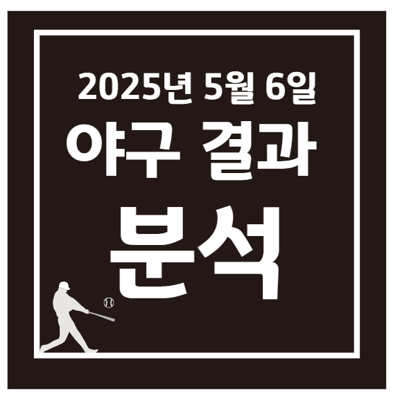 2025년 5월 6일 KBO 프로야구 경기 결과