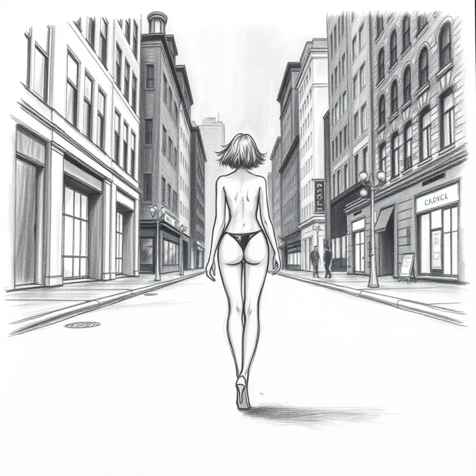 거리를-걷고-있는-여성