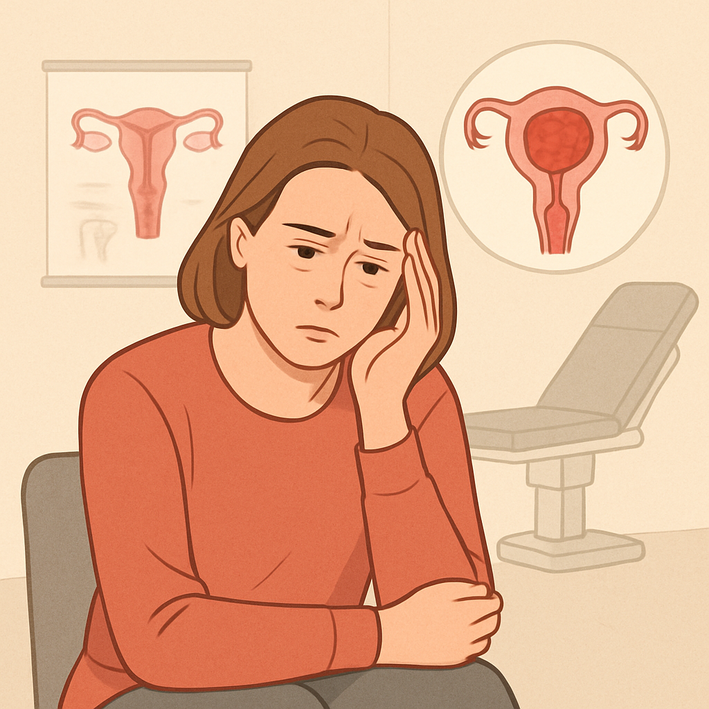 HPV로 자궁경부암을 걱정 하는 여성