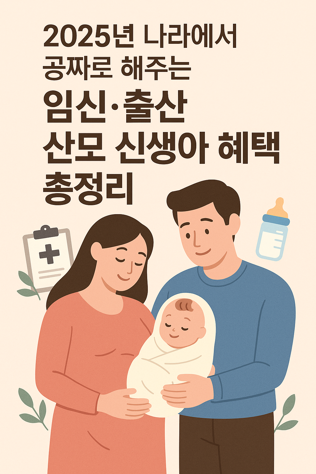 2025 나라에서 공짜로 해주는 임신 출산 산모 신생아 혜택 총정리 제목이 들어가 있는 사진