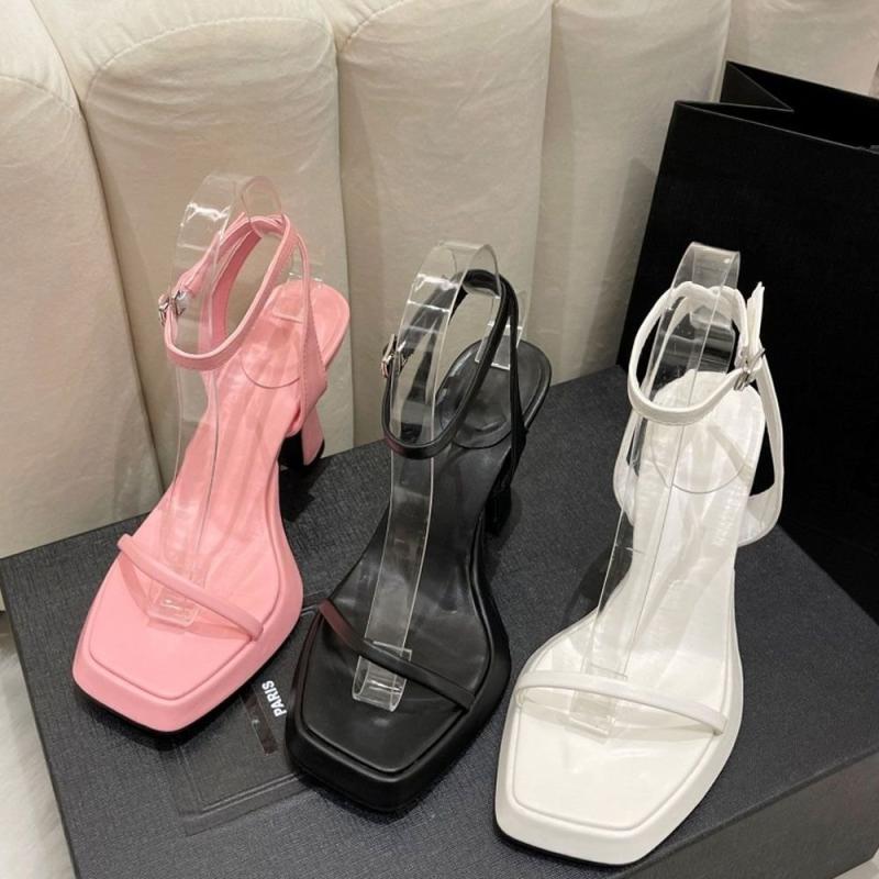 가보시 발목스트랩구두 데일리신발 샌들힐 스퀘어코