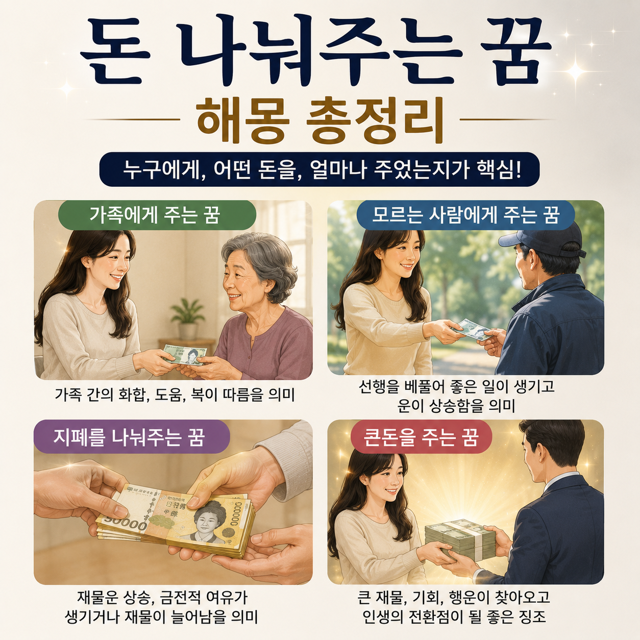 돈 나눠주는 꿈