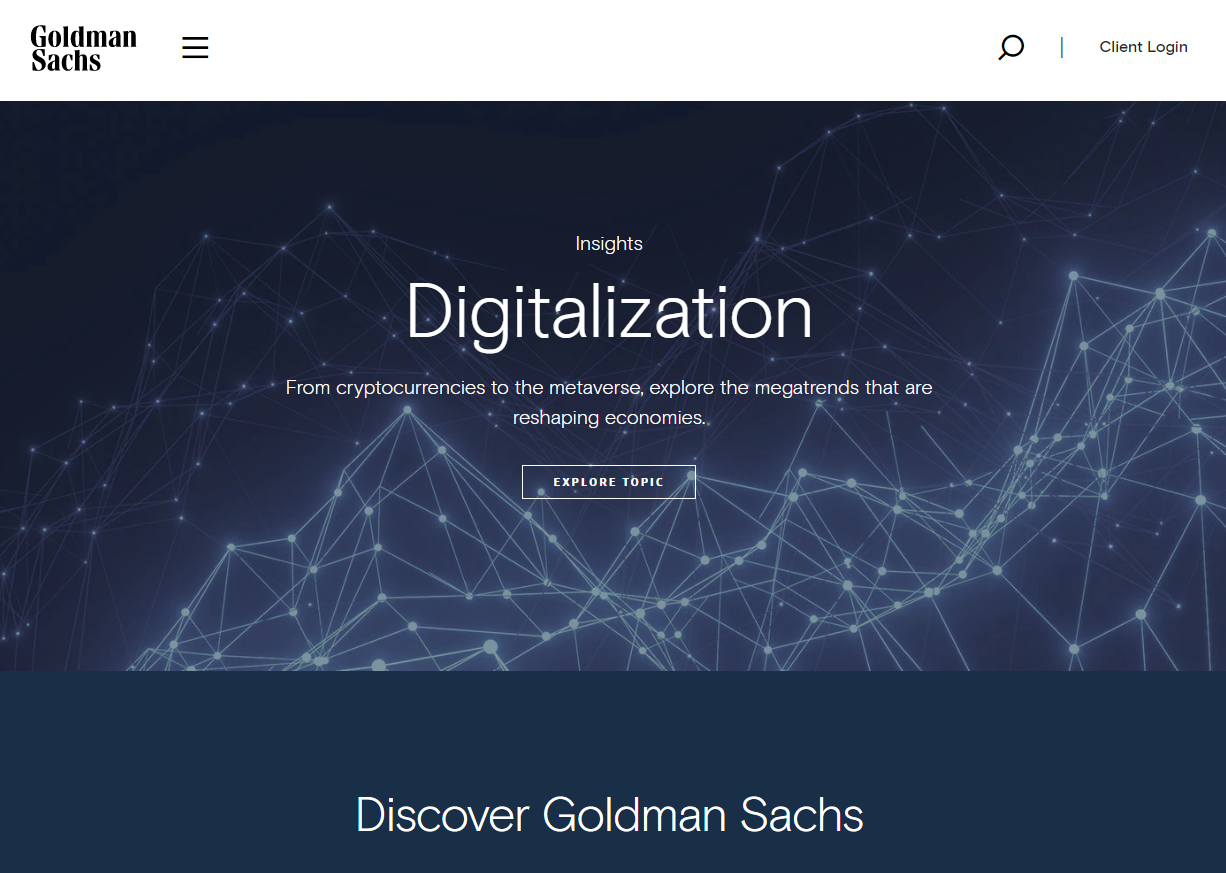 골드만삭스-홈페이지