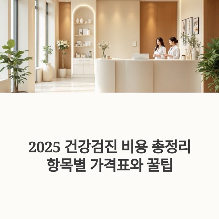 2025 건강검진 비용 총정리 항목별 가격표와 꿀팁 요약 이미지