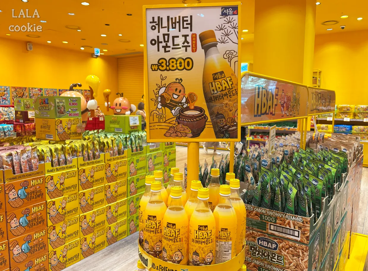 서울-명동-핫플-바프-아몬드-스토어-막걸리-진열대