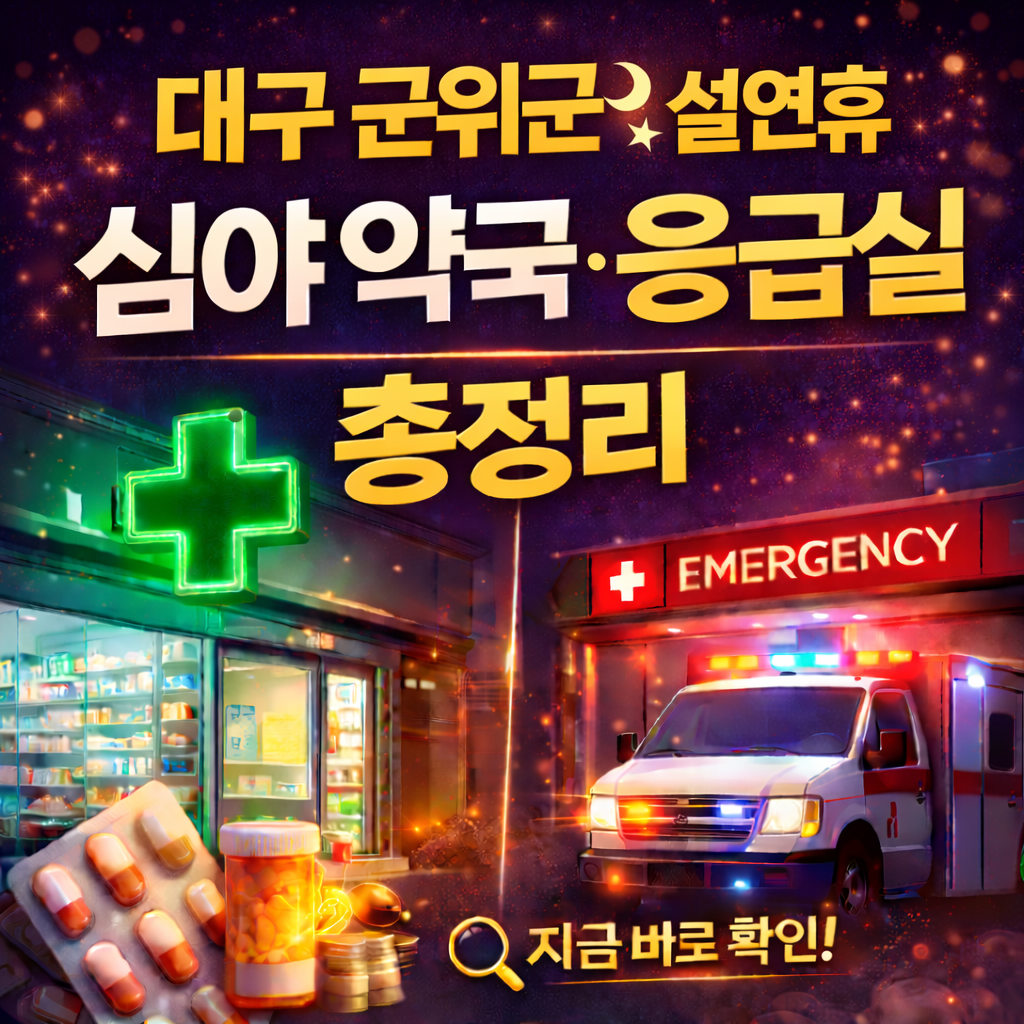 대구 군위군 설연휴 심야 약국·응급실 바로가기