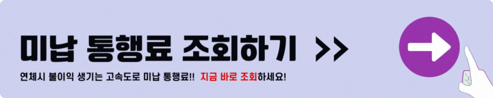 고속도로 통행료 미납조회