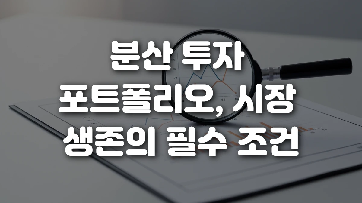 분산 투자 포트폴리오 시장 생존의 필수 조건