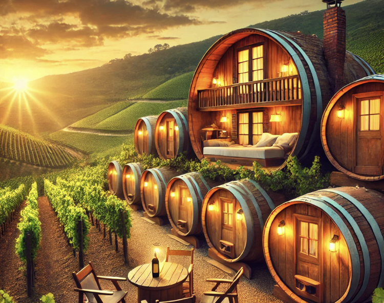 포르투갈의 와인통 호텔 – 포도밭 속 거대한 와인통에서 하룻밤