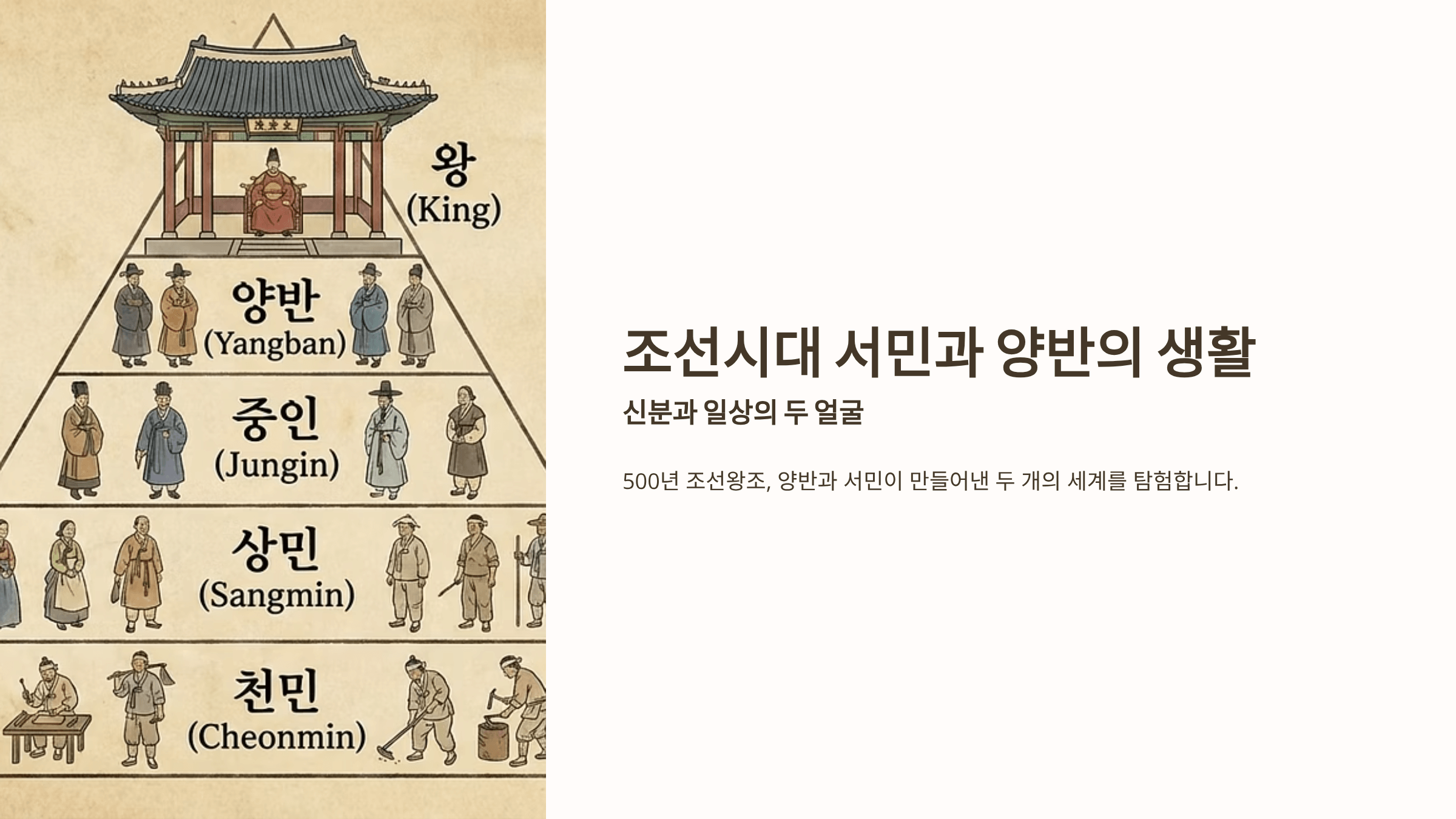 조선시대 서민과 양반 그림입니다.