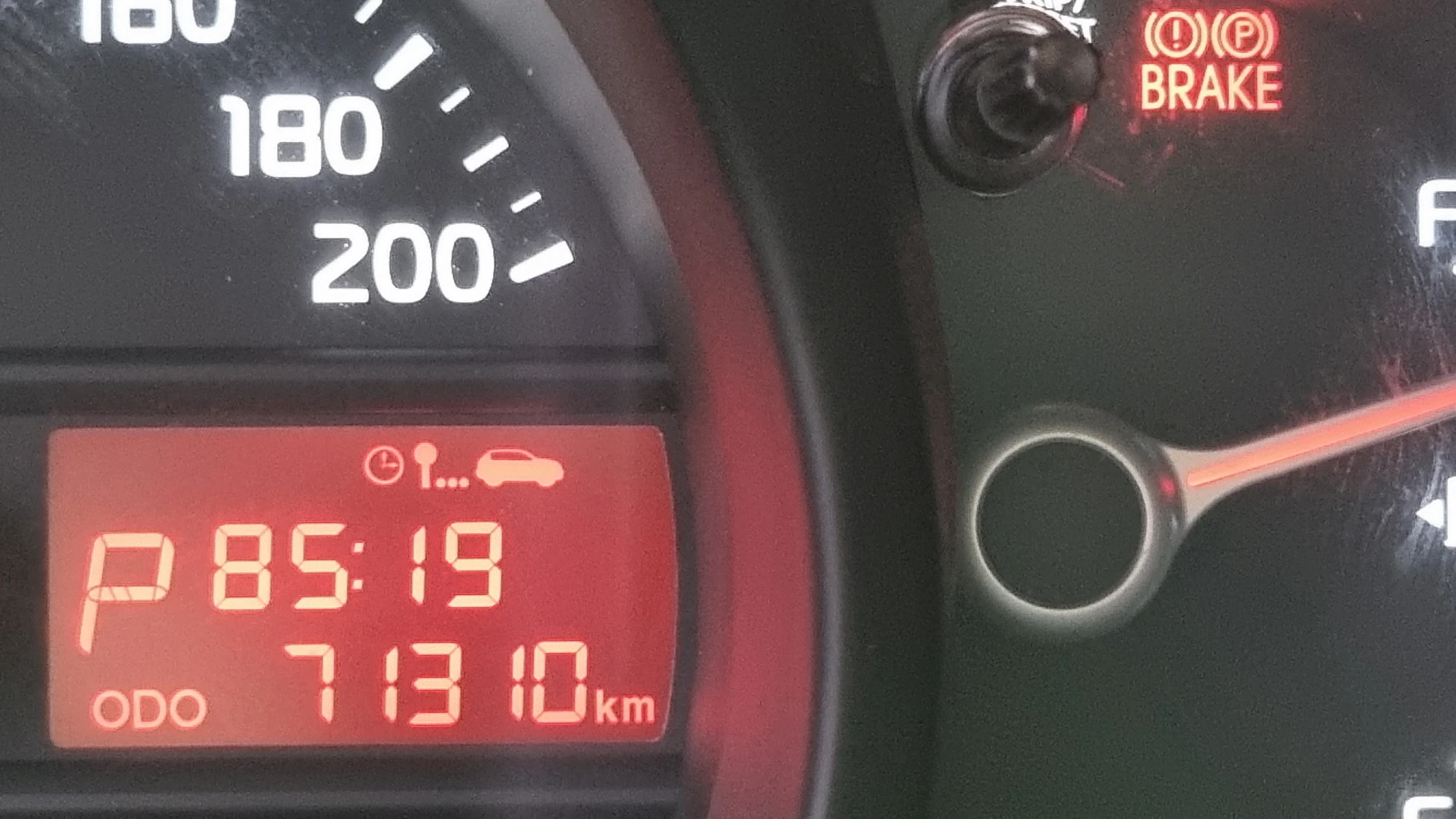 주행 시간 표시 화면