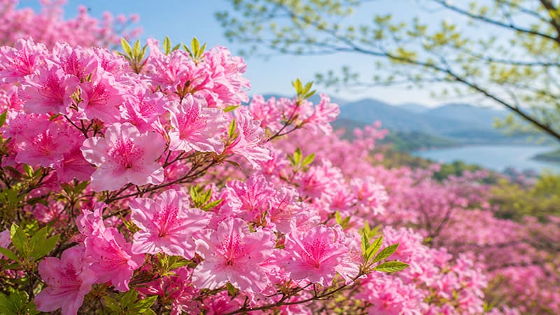 <img src="spring-azalea-flower.jpg" alt="봄에 흐드러지게 피어난 분홍색 진달래꽃">